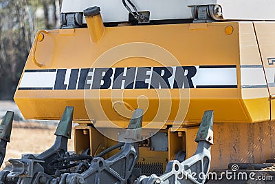 Liebherr construction machine near siegen germany Editorial Stock Photo
