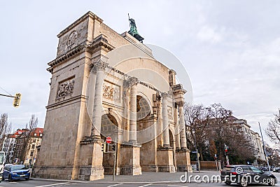 The Siegestor in Munich, Germany Editorial Stock Photo