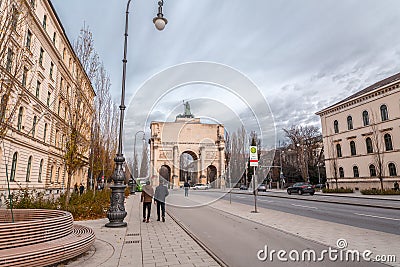 The Siegestor in Munich, Germany Editorial Stock Photo