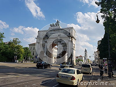 Siegestor MÃ¼nchen Editorial Stock Photo