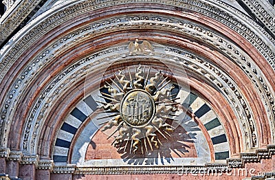 Siena Cathedral detail Stock Photo