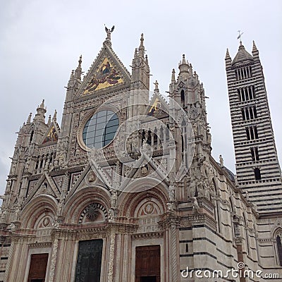 Siena Cathedral ital. Duomo di Siena in honor of the ascension of the blessed virgin Mary, Siena, Italy Stock Photo