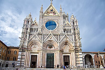 Siena Cathedral of Saint Mary, aka Siena Duomo. Siena, Tuscany, Italy Editorial Stock Photo