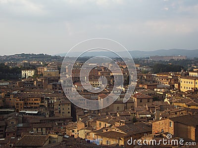 Siena historical buildings Stock Photo