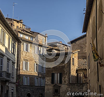Siena, historical Center. natural landscape. Italy. Stock Photo