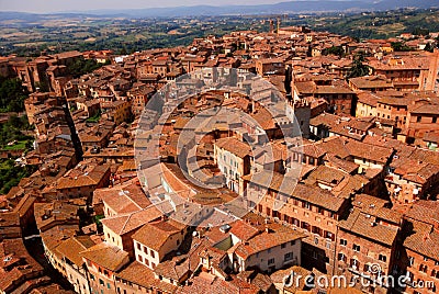 Siena Italy Overview Stock Photo
