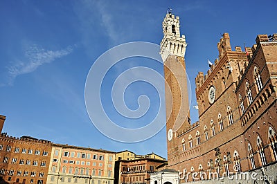 Siena piazza del campo Stock Photo