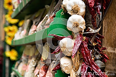 Siena spice store Stock Photo