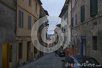 Siena street, Italy Editorial Stock Photo