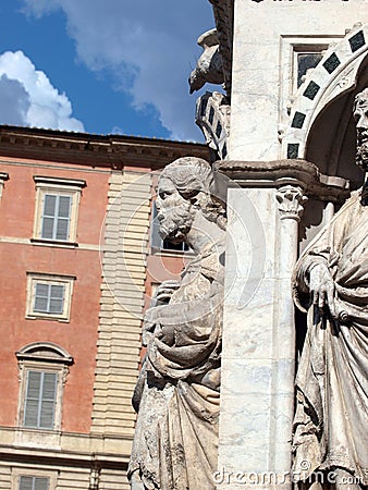 Siena - wonderfully decorated Capella di Piazza at Palazzo Pubblico Stock Photo