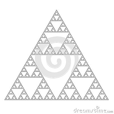 The sierpinski triangle Stock Photo