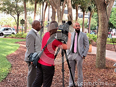 Sierra Club spokesman interviewed Editorial Stock Photo