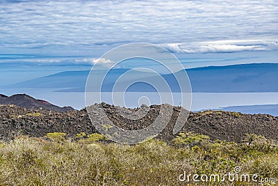 Sierra Negra Landscape, Galapagos, Ecuador Stock Photo