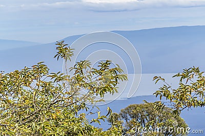 Sierra Negra Landscape, Galapagos, Ecuador Stock Photo