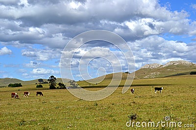 Sierras y nubes Stock Photo