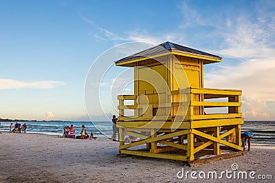 Siesta Key public beach Editorial Stock Photo