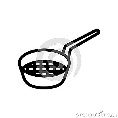 Sieve for sifting flour icon vector outline illustration Vector Illustration
