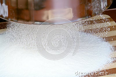 Sifting a flour Stock Photo