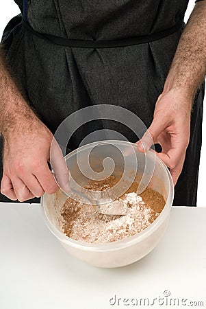 Sifting Ingredients Stock Photo