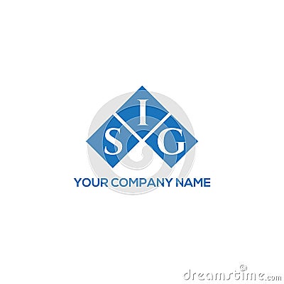 SIG letter logo design on WHITE background. SIG creative initials letter logo Vector Illustration