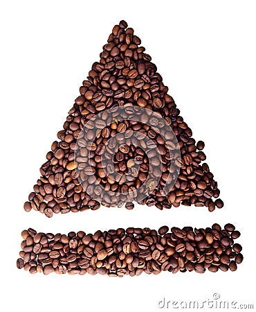 Sight 'close/open' from Coffee beans Stock Photo