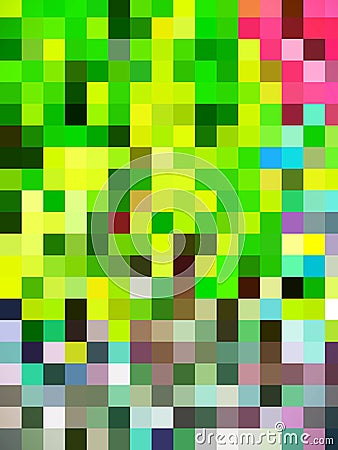 A sightly unmatched graphical design of colorful pattern of squares Stock Photo