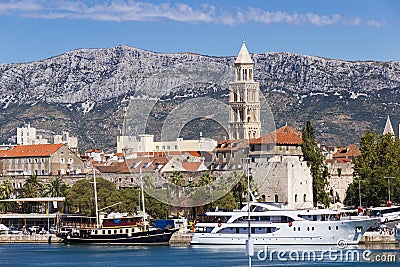 Sights of Croatia. Beautiful city Split. Editorial Stock Photo