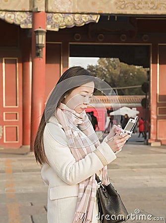 A sightseeing girl Editorial Stock Photo