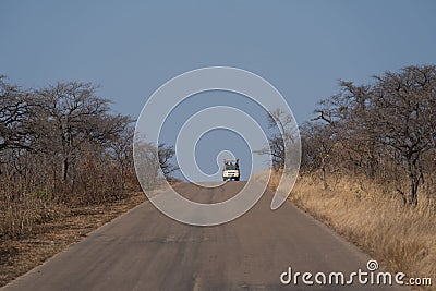 Sightseers in South Africa`s Kruger National Park Stock Photo