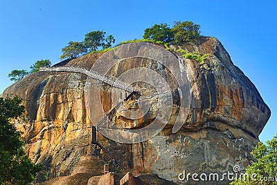 Sigiriya Lion Rock Fortress Stock Photo