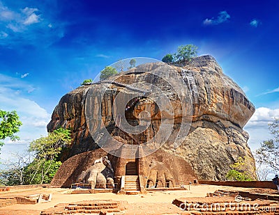 Sigiriya rock fortress, Sri Lanka. Stock Photo