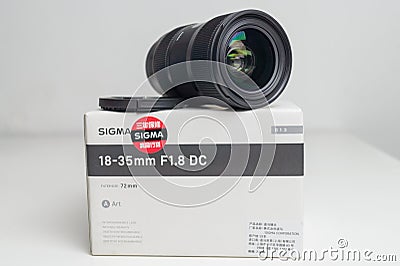 Sigma 18-35 1.8 Lens close up Editorial Stock Photo