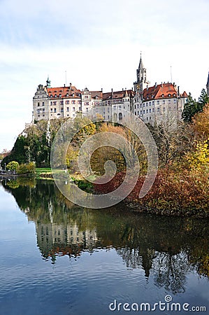 Sigmaringen Castle and Donau Stock Photo