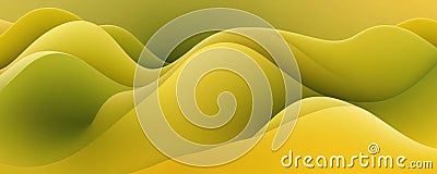 Sigmoid Shapes in Yellow Olive Stock Photo