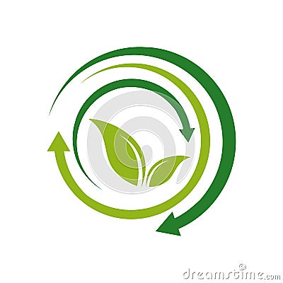 sign of alternative renewable energy logo design vector illustrations Vector Illustration