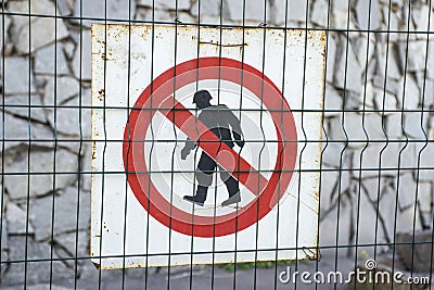 Sign of authorized personnel only at construction site. Red, black and white restricted area, Authorized Personnel Only warning si Stock Photo