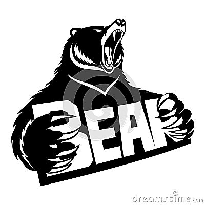 Sign of bear. Vector Illustration