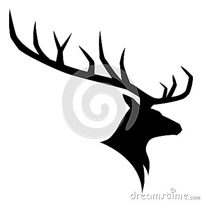 Sign of beautiful reindeer. Vector Illustration
