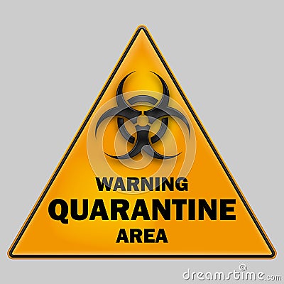 Sign of bio hazard. Quarantine zone. Vector Illustration