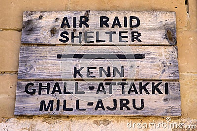 Air Raid Shelter in Mellieha Editorial Stock Photo