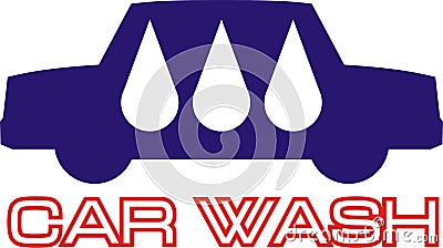 Sign of the car washer Vector Illustration