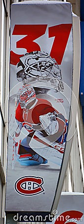 Sign Carey Price of born August 16, 1987 is a Canadian professional ice hockey goaltender Editorial Stock Photo