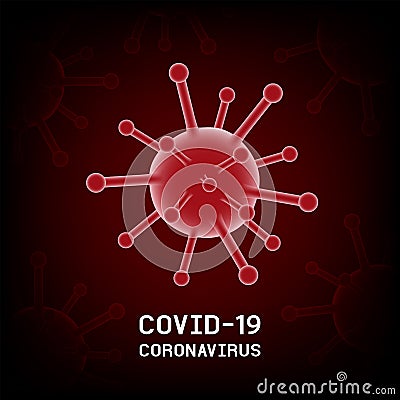 Sign caution COVID-19 coronavirus Vector Illustration