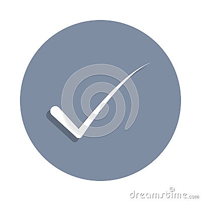 sign checked icon in badge style. One of web collection icon can be used for UI, UX Stock Photo