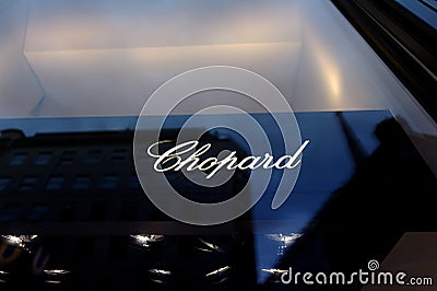 Sign of the Chopard store in Vienna Editorial Stock Photo