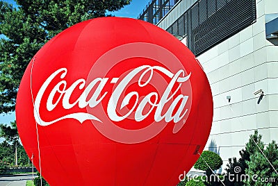 Sign Coca Cola. Editorial Stock Photo