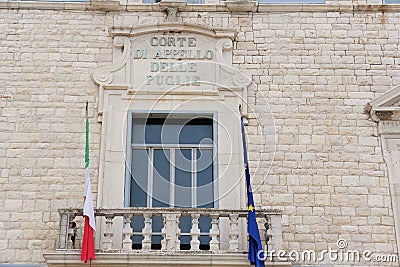 ITALY TRANI APRIL 17 2023 SIGN Editorial Stock Photo