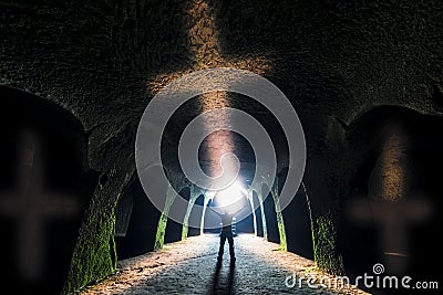 Sign of the cross and Christianity Stock Photo