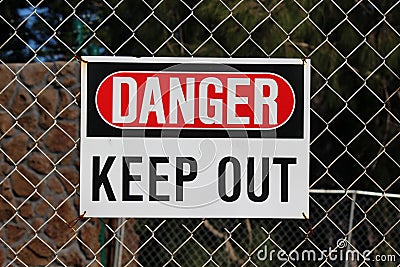 Sign DANGER Stock Photo