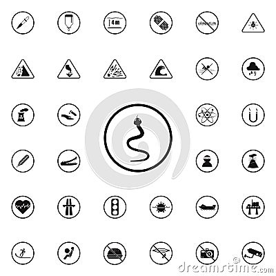sign dangerous snake icon. Warning signs icons universal set for web and mobile Stock Photo